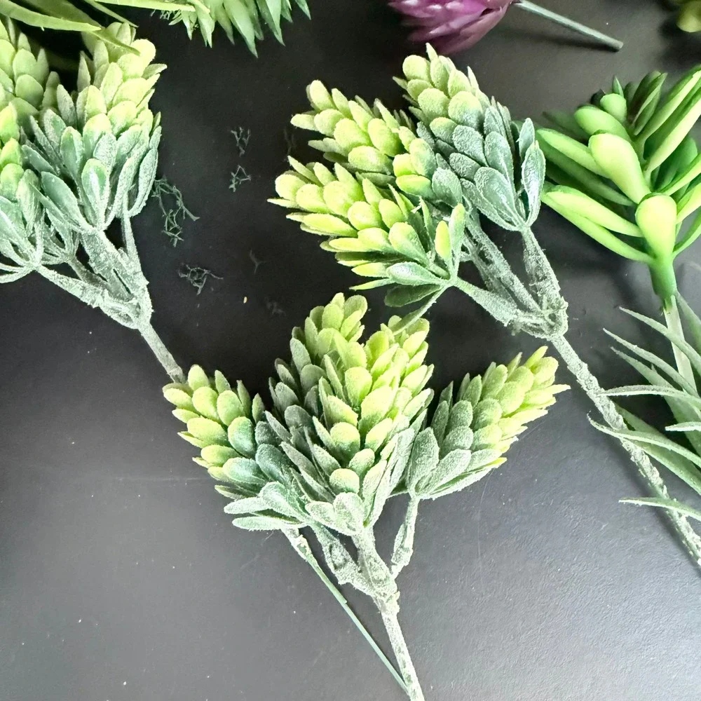 Unbranded Artificial Succulents Lot  Green Excellent Mixed Faux Greenery Moss